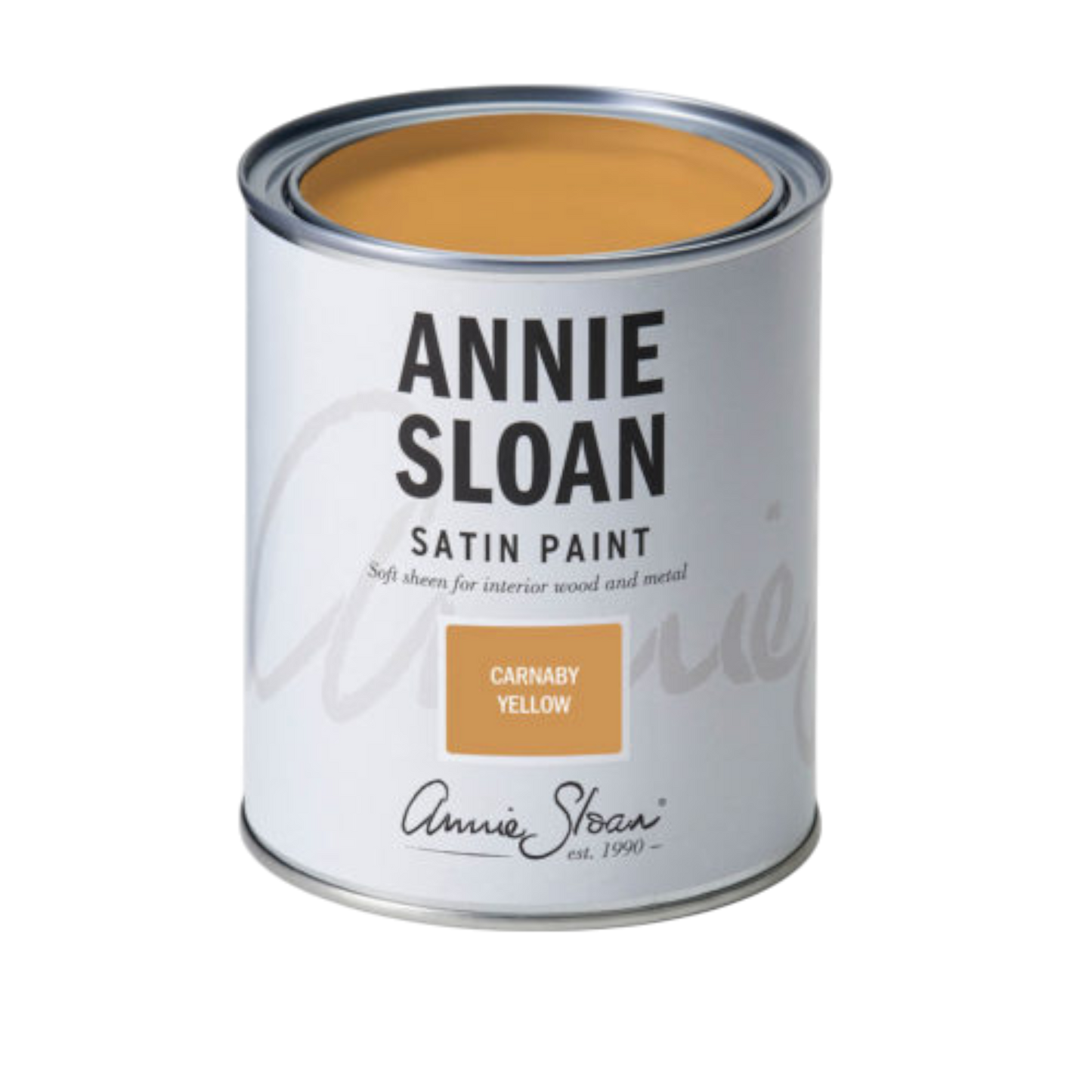 Carnaby Yellow Satin Paint Annie Sloan 750ml amarillo mostaza pintura satinada decorativa