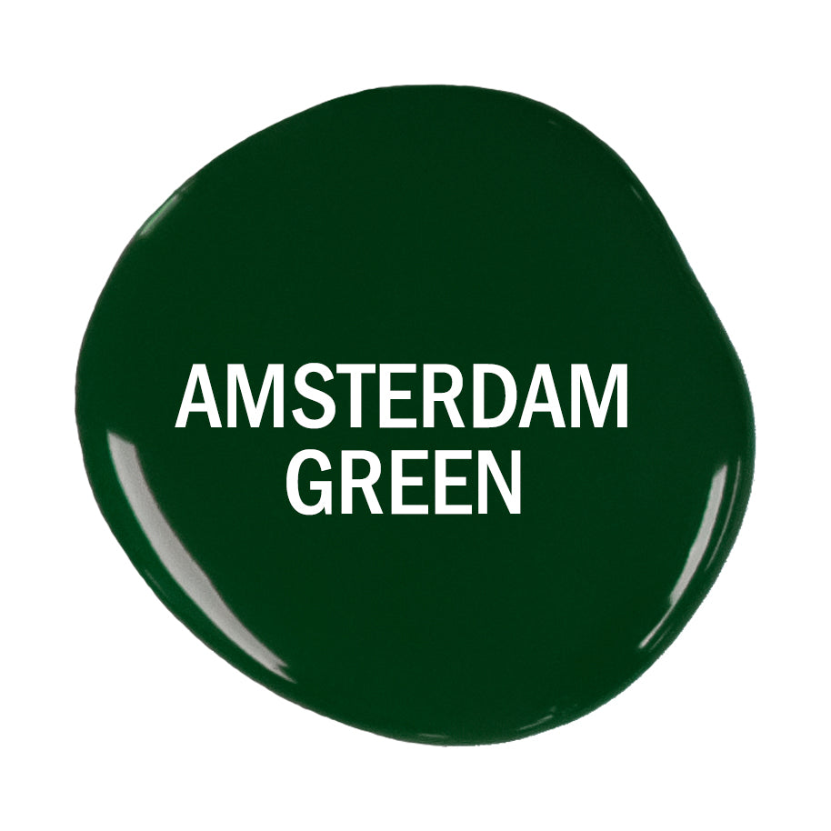 Muestra color Chalk Paint Amsterdam Green verde oscuro Annie Sloan