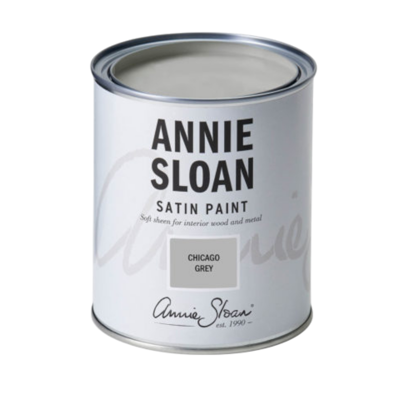 Chicago Grey Satin Paint Annie Sloan 750ml gris contemporáneo pintura satinada decorativa