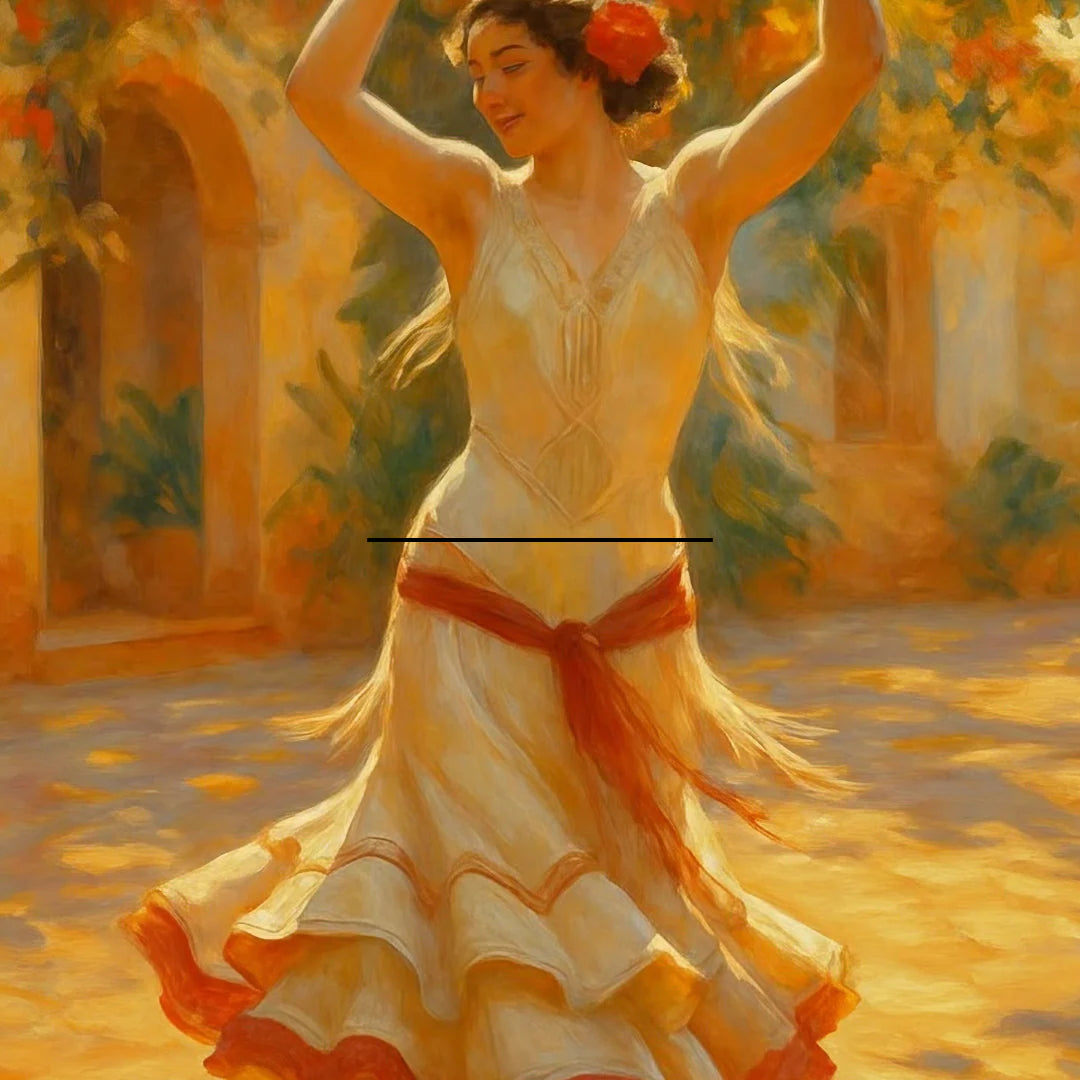 Detalle papel decoupage Flamenco Sunrise A3 A1 - Mint by Michelle restauración muebles