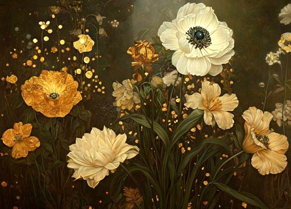 Blumen horizontal - Mint by Michelle Decoupage-Papier