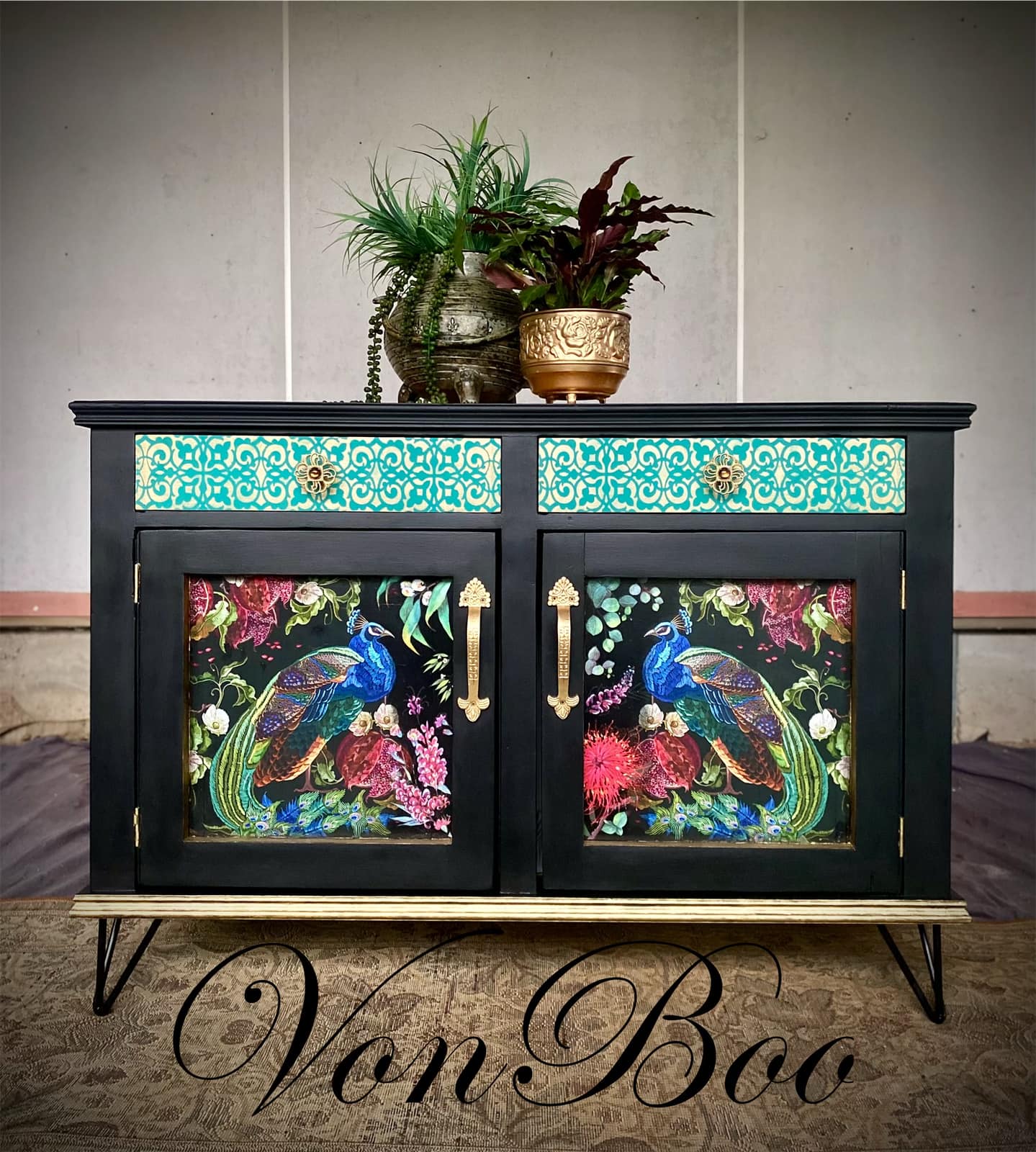 Peacock Reversed - Mint by Michelle decoupage paper