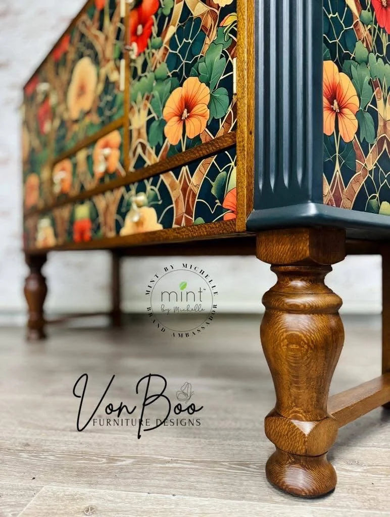 Buntglasblüten – Decoupagepapier von Mint by Michelle