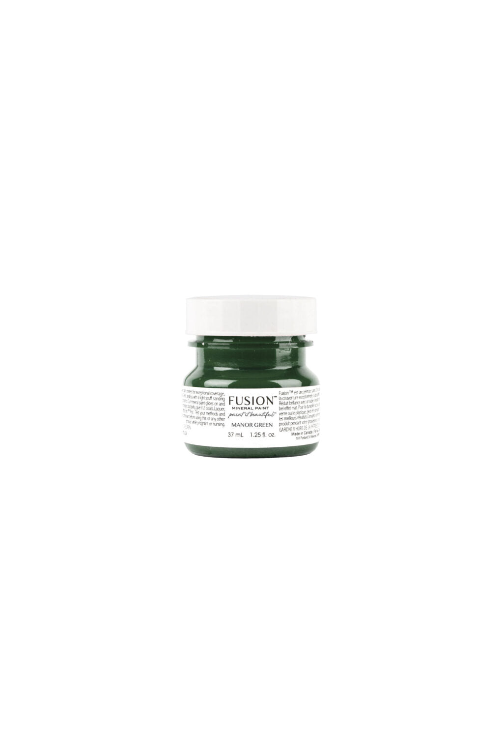 Muestra tester Manor Green verde profundo Fusion Mineral Paint 37ml