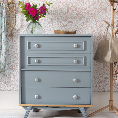 etalle mueble Paisley azul multitono encantador Fusion Paint