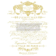 Transfer decorativo Gold Foil Kacha Perfume Notes de Redesign with Prima – frascos de perfume, flores y ornamentos dorados, 45,7x61 cm en 2 hojas, Anaqa Design