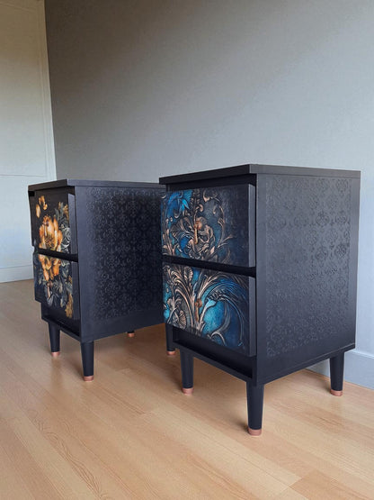 AGOTADO! Mesitas MCM con Frentes Florales – Para Dormitorio o Salón