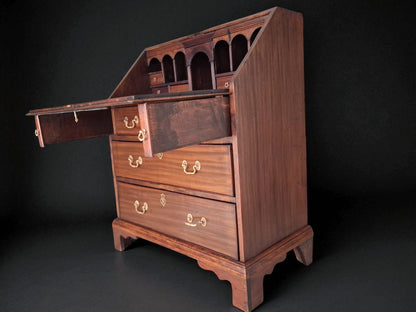 Bureau Secrétaire Antiguo Francés – Louis XVI Empire, Solid Mahogany, Circa 1790