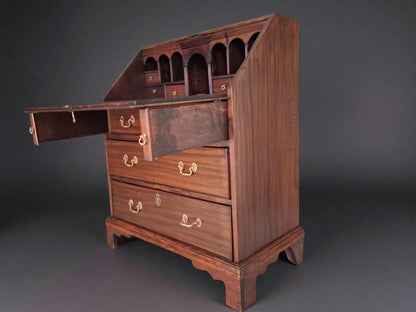 Bureau Secrétaire Antiguo Francés – Louis XVI Empire, Solid Mahogany, Circa 1790
