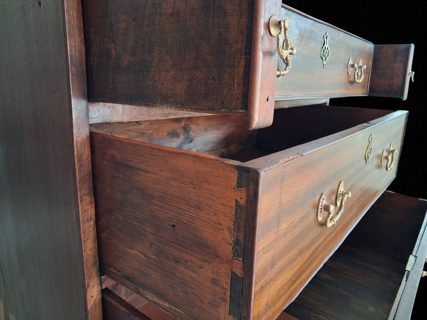 Bureau Secrétaire Antiguo Francés – Louis XVI Empire, Solid Mahogany, Circa 1790