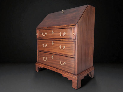 Bureau Secrétaire Antiguo Francés – Louis XVI Empire, Solid Mahogany, Circa 1790