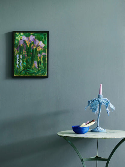 Recibidor pintado con Wall Paint Cambrian Blue de Annie Sloan, ambiente elegante

