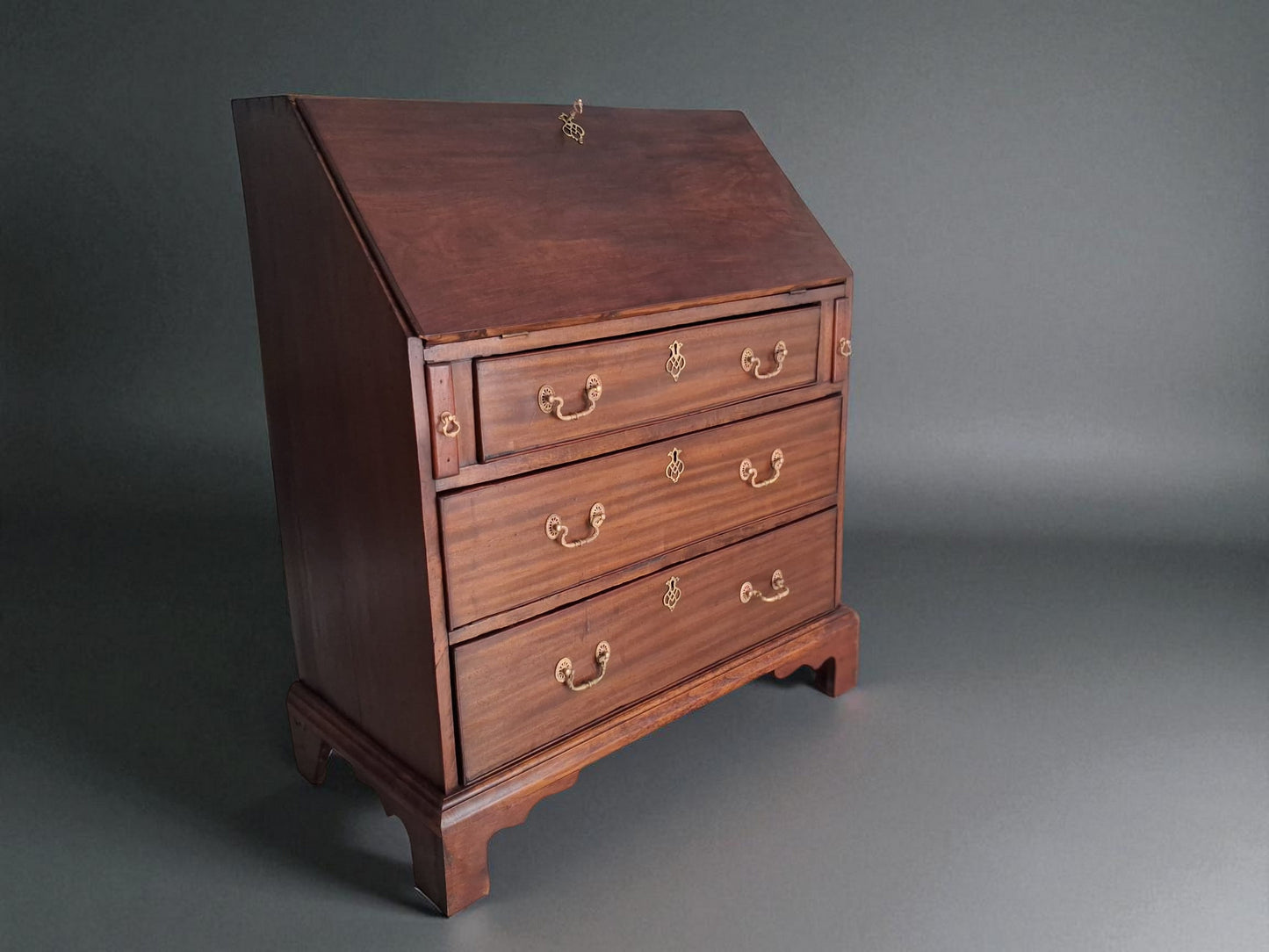 Bureau Secrétaire Antiguo Francés – Louis XVI Empire, Solid Mahogany, Circa 1790
