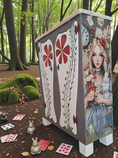 AUSVERKAUFT! Sideboard „Alice im Wunderland“ – handgefertigt aus Massivholz