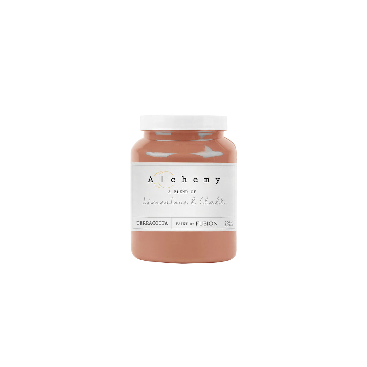 Bote Alchemy by Fusion Terracotta 500ml, pintura a la tiza terracota cálido y terroso, mezcla de limestone y chalk para restauración de muebles