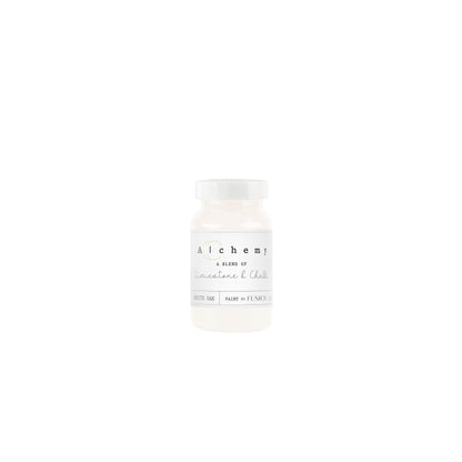 Bote Alchemy by Fusion White Oak 120ml, pintura a la tiza blanco roto antiguo con subtonos amarillos y grises, mezcla de limestone y chalk para muebles