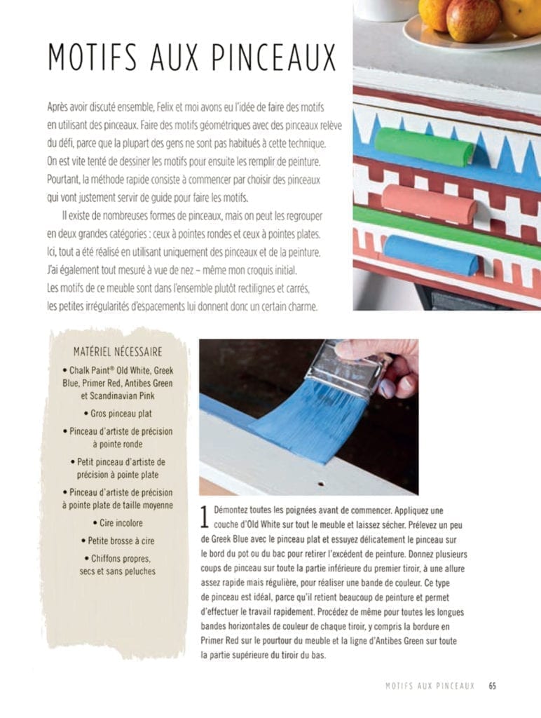 Página interior 65 del libro Annie Sloan Paints Everything, edición francesa