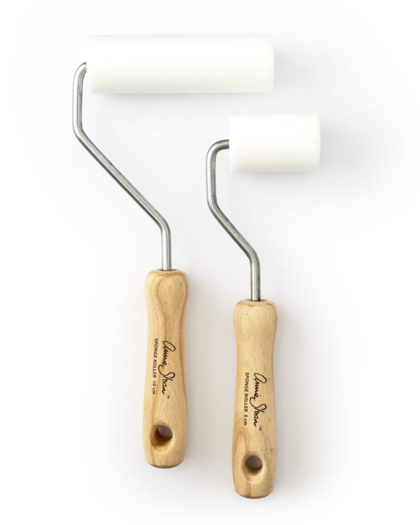 Rodillos de Espuma Annie Sloan con mango ergonómico de madera - tamaños grande y pequeño para aplicación lisa de Chalk Paint y Lacquer