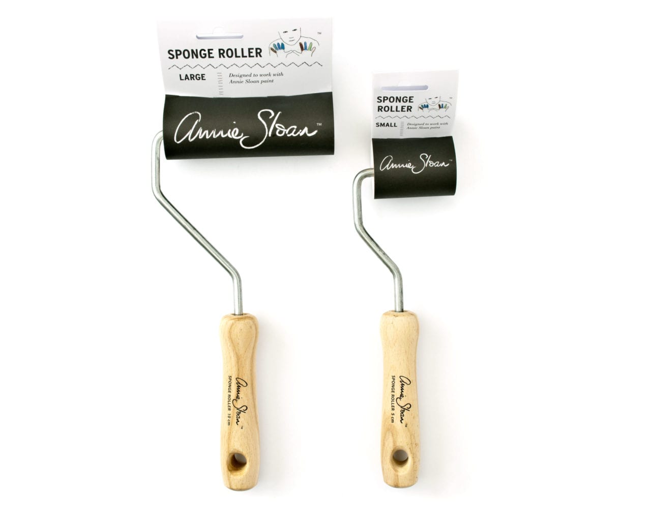 Rodillos de Espuma Annie Sloan Foam Rollers tamaños grande (10cm) y pequeño (5cm) con packaging - herramienta profesional para Chalk Paint