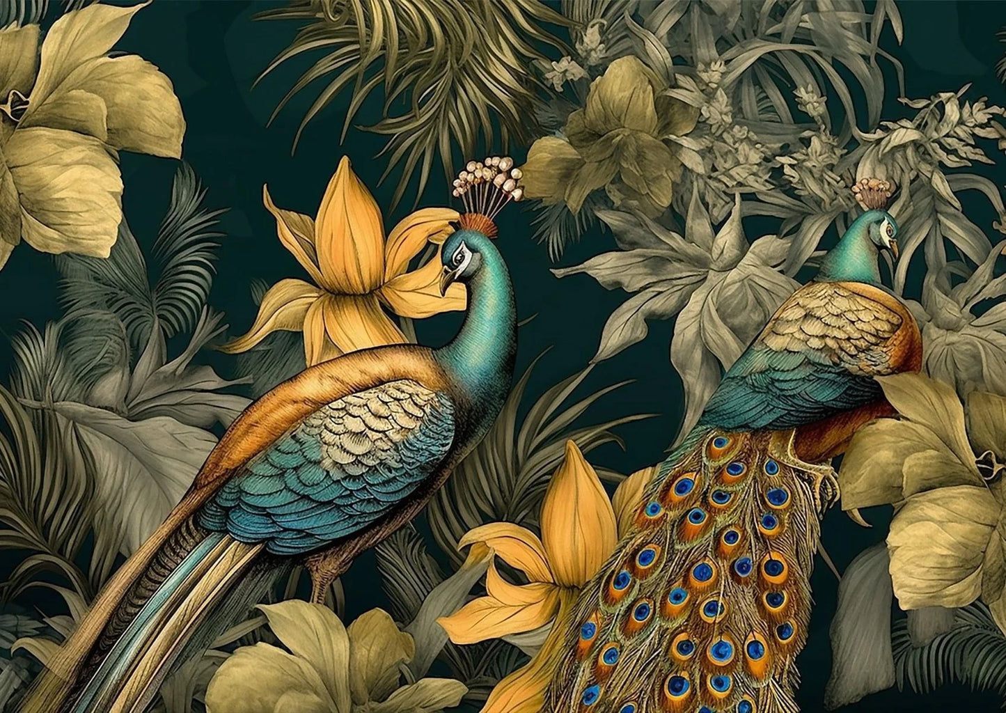 Papel decorativo A Peacock Pair A3 A1 - Mint by Michelle decoupage