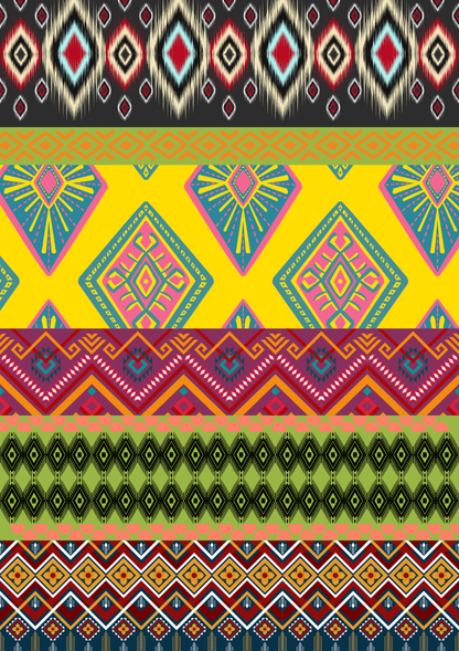 Detalle del patrón Boogie Nights - papel decoupage exclusivo Made by Marley con estampado tropical bohemio para transformación de muebles DIY