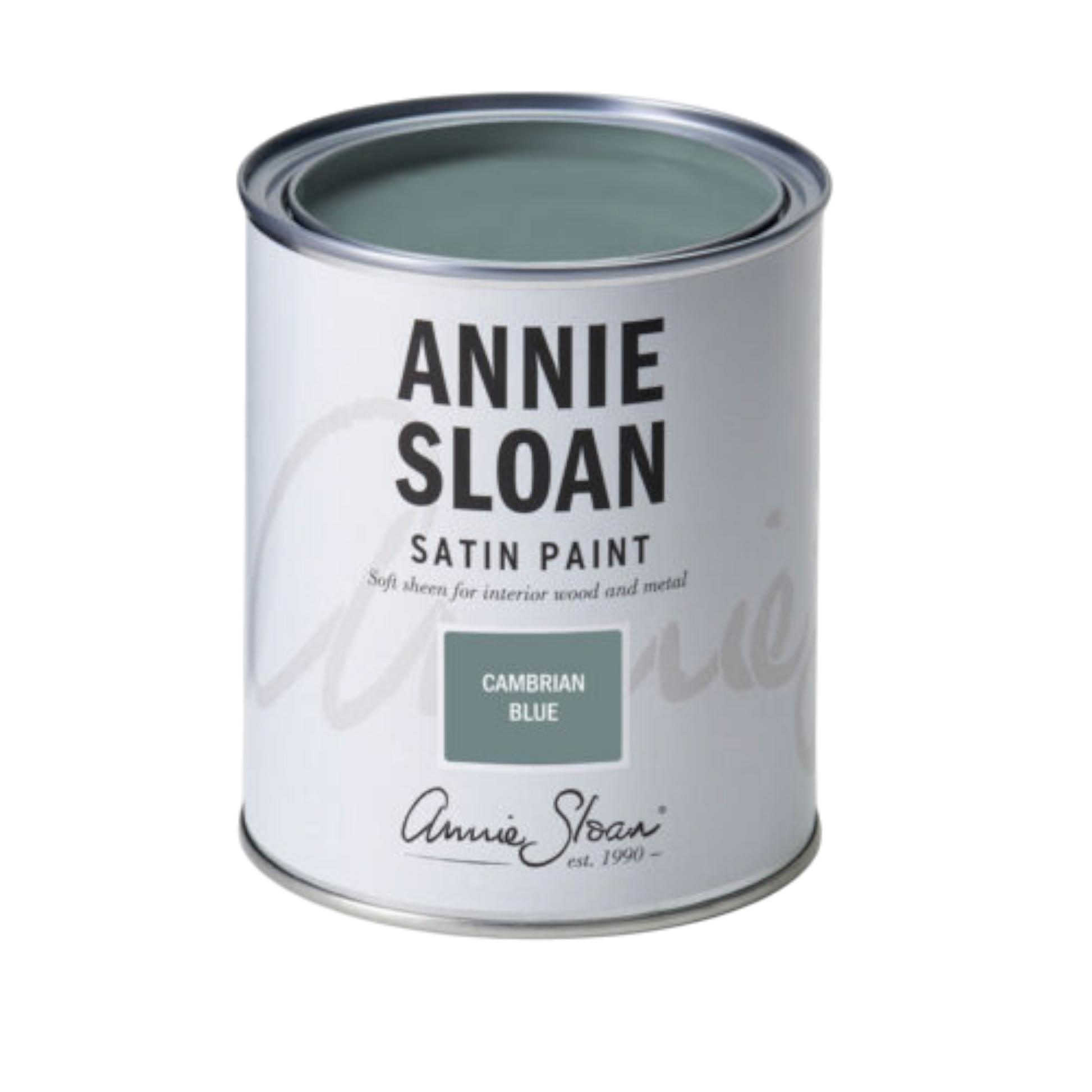 Cambrian Blue Satin Paint Annie Sloan 750ml azul acerado pintura satinada decorativa