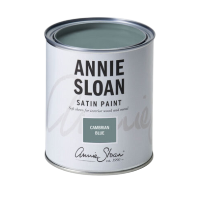 Cambrian Blue Satin Paint Annie Sloan 750ml azul acerado pintura satinada decorativa
