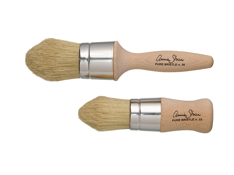 Brochas para Cera Annie Sloan Chalk Paint Wax Brush - tamaños grande y pequeño para aplicación profesional de cera