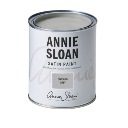Chicago Grey Satin Paint Annie Sloan 750ml gris contemporáneo pintura satinada decorativa
