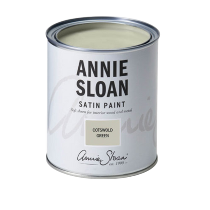 Cotswold Green Satin Paint Annie Sloan 750ml verde salvia pintura satinada decorativa