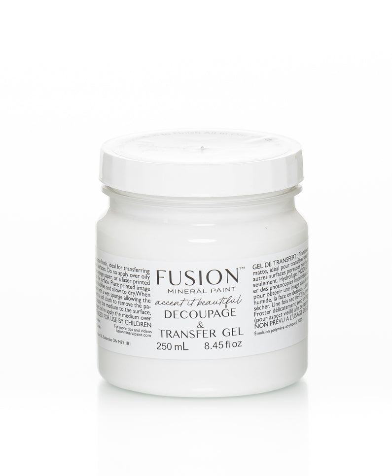 Gel Fusion Mineral Paint Decoupage y Transfer 2 en 1 - producto no tóxico para decoupage y transferencia de imágenes