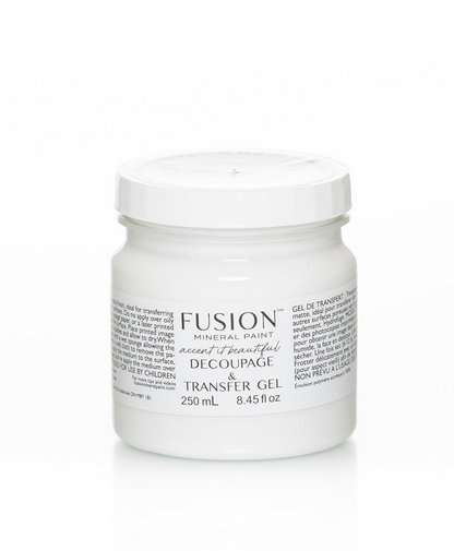 Gel Fusion Mineral Paint Decoupage y Transfer 2 en 1 - producto no tóxico para decoupage y transferencia de imágenes