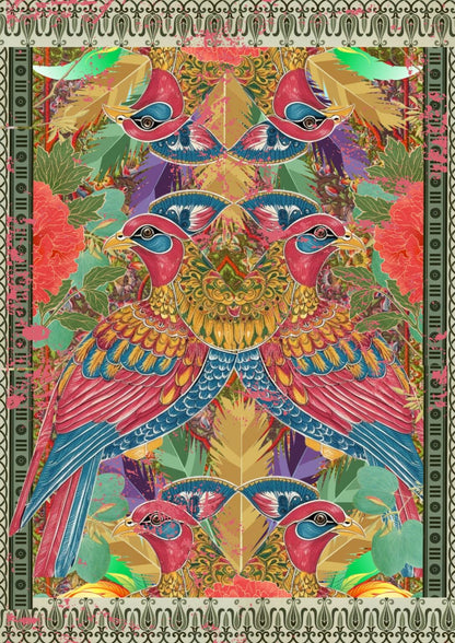 Papel decoupage Feathers de Made by Marley - patrón etéreo de plumas para muebles boho-chic - hoja 2 de 3 hojas A3