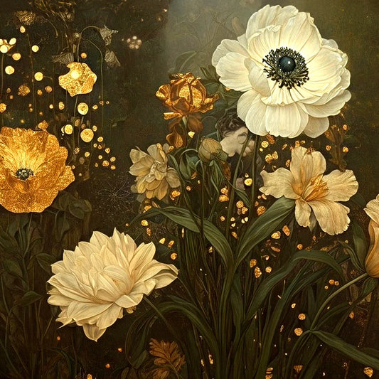 Blumen horizontal - Mint by Michelle Decoupage-Papier