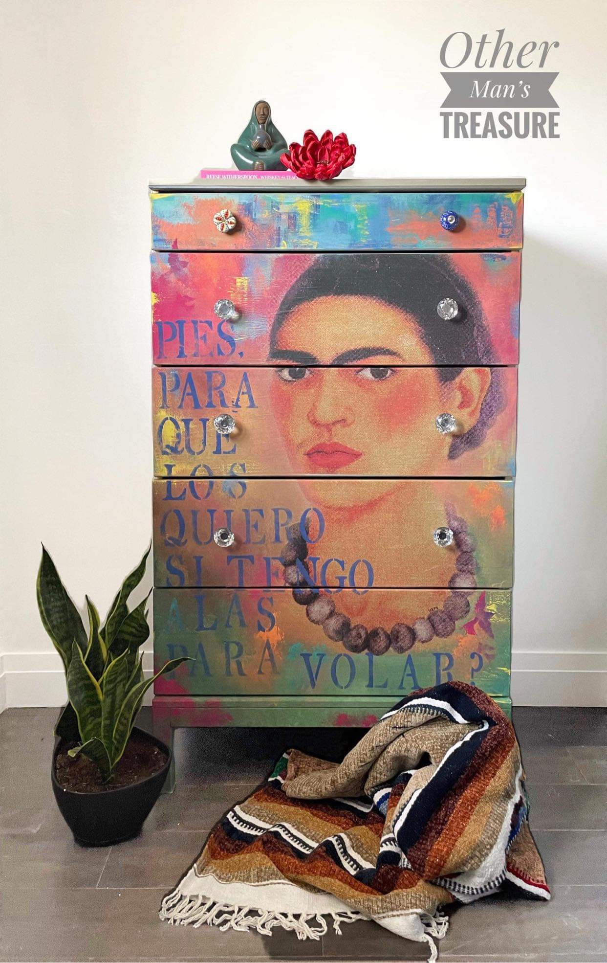Frida - Mint by Michelle Decoupage-Papier