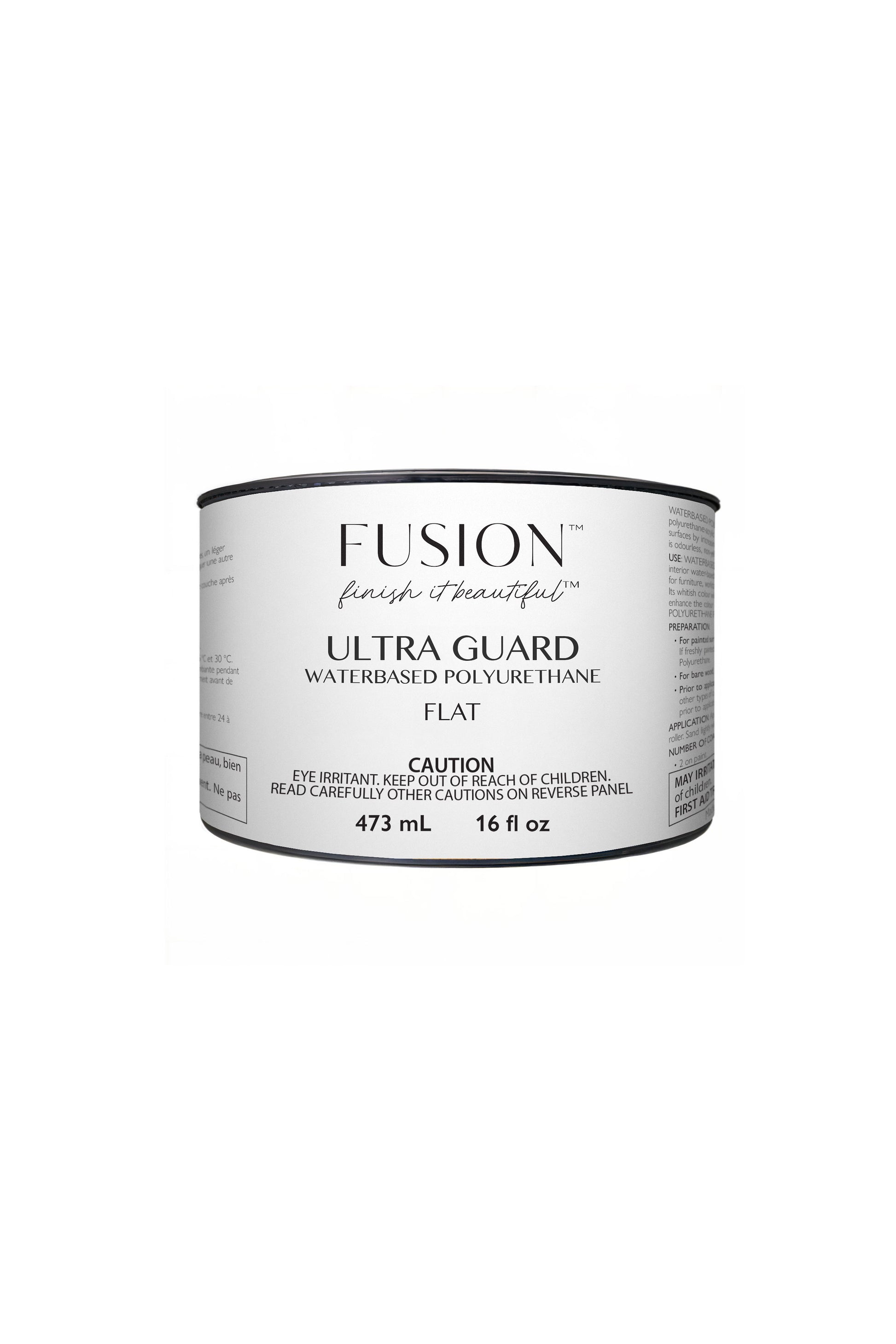 Barniz Fusion Ultra Guard Flat 437ml - barniz mate especial para pinturas oscuras sin nubosidad con acabado profesional
