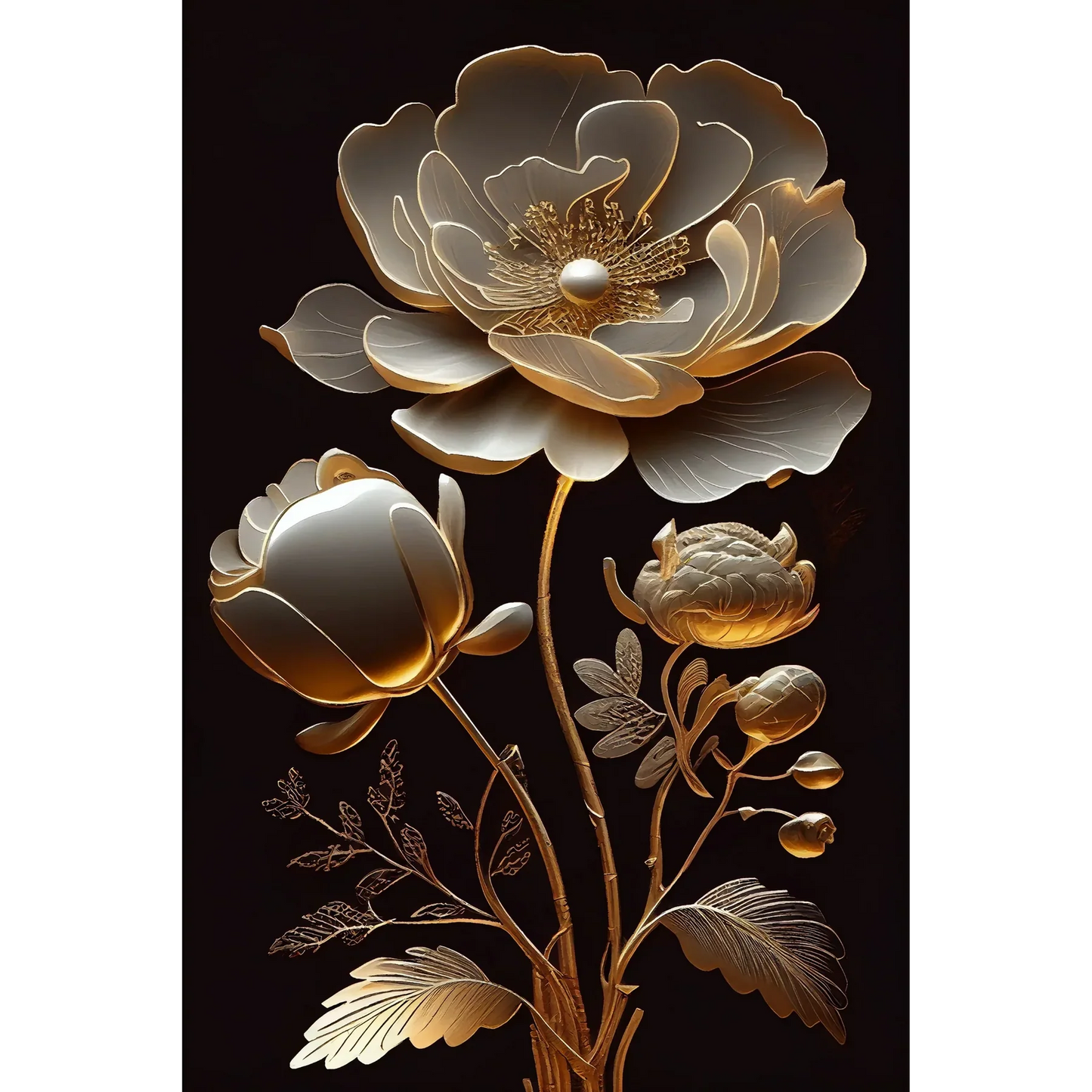 Golden Bloom 2 - Mint by Michelle Decoupage-Papier