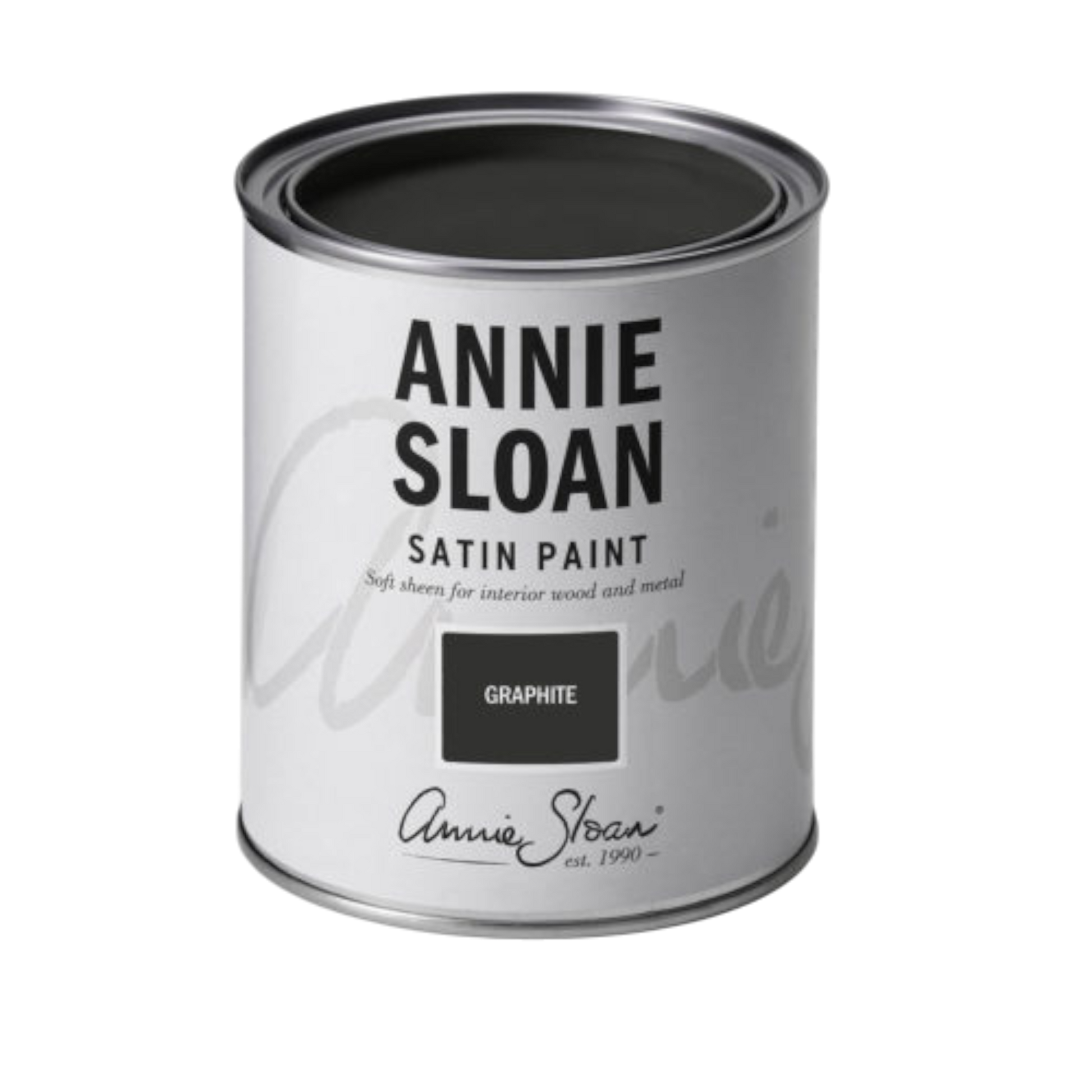 Graphite Satin Paint Annie Sloan 750ml gris oscuro grafito pintura satinada decorativa