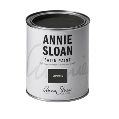 Graphite Satin Paint Annie Sloan 750ml gris oscuro grafito pintura satinada decorativa