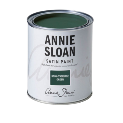 Knightsbridge Green Satin Paint Annie Sloan 750ml verde bosque pintura satinada decorativa