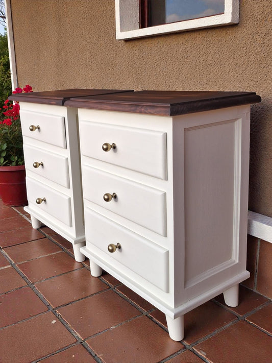 Mesitas de Noche Blanco Roto - MCM