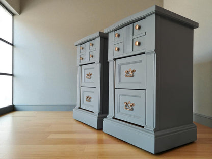 AGOTADO! Mid-Century Modern Laurel Green Nightstands – Restored & Eco-Friendly | Mesitas de Noche Verde Laurel Estilo MCD – Restauradas  Eco-Friendly