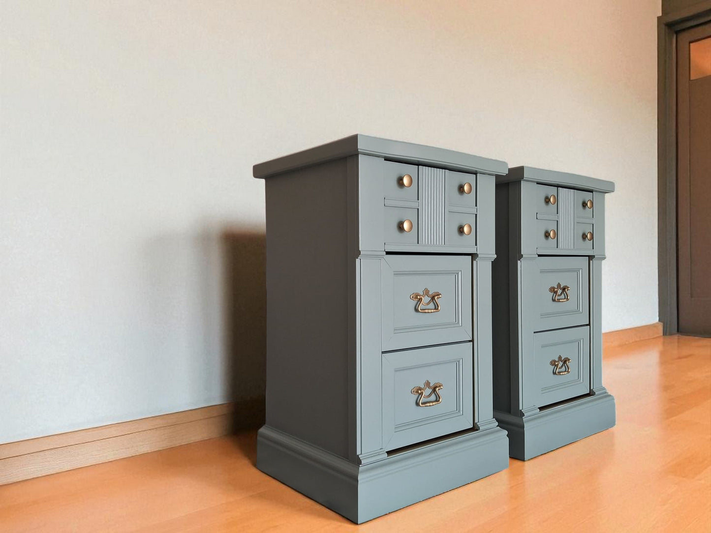 AGOTADO! Mid-Century Modern Laurel Green Nightstands – Restored & Eco-Friendly | Mesitas de Noche Verde Laurel Estilo MCD – Restauradas  Eco-Friendly