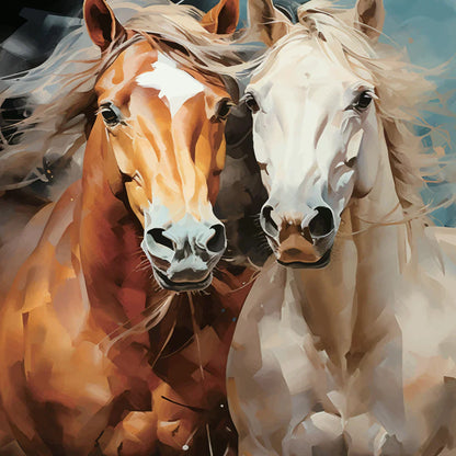 Majestic Horses - Mint by Michelle Decoupage-Papier
