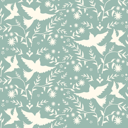 Diseño Mexican Birds pintado en Old White y Provence, Annie Sloan