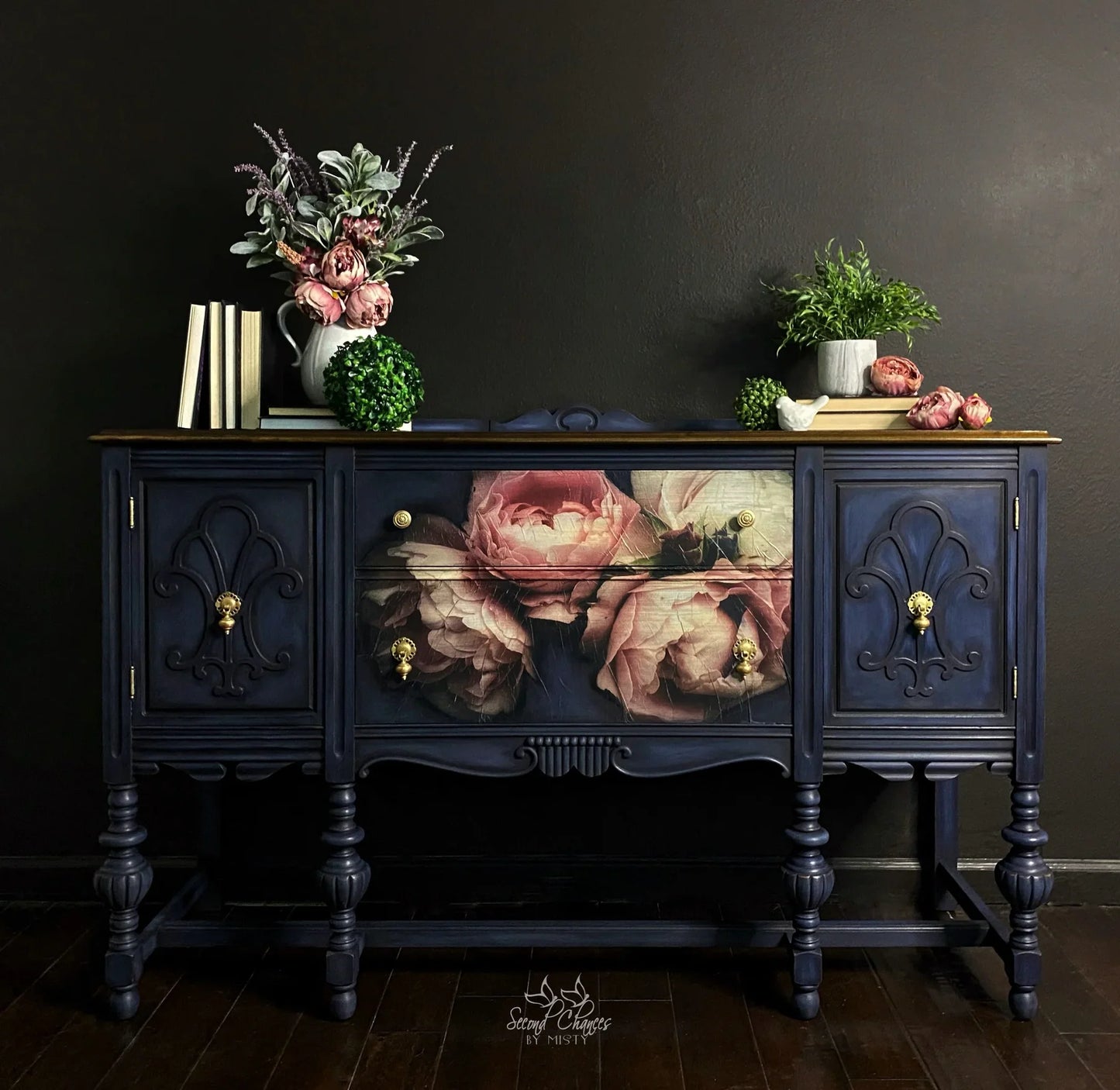 Moody Florals - Mint by Michelle Decoupage-Papier