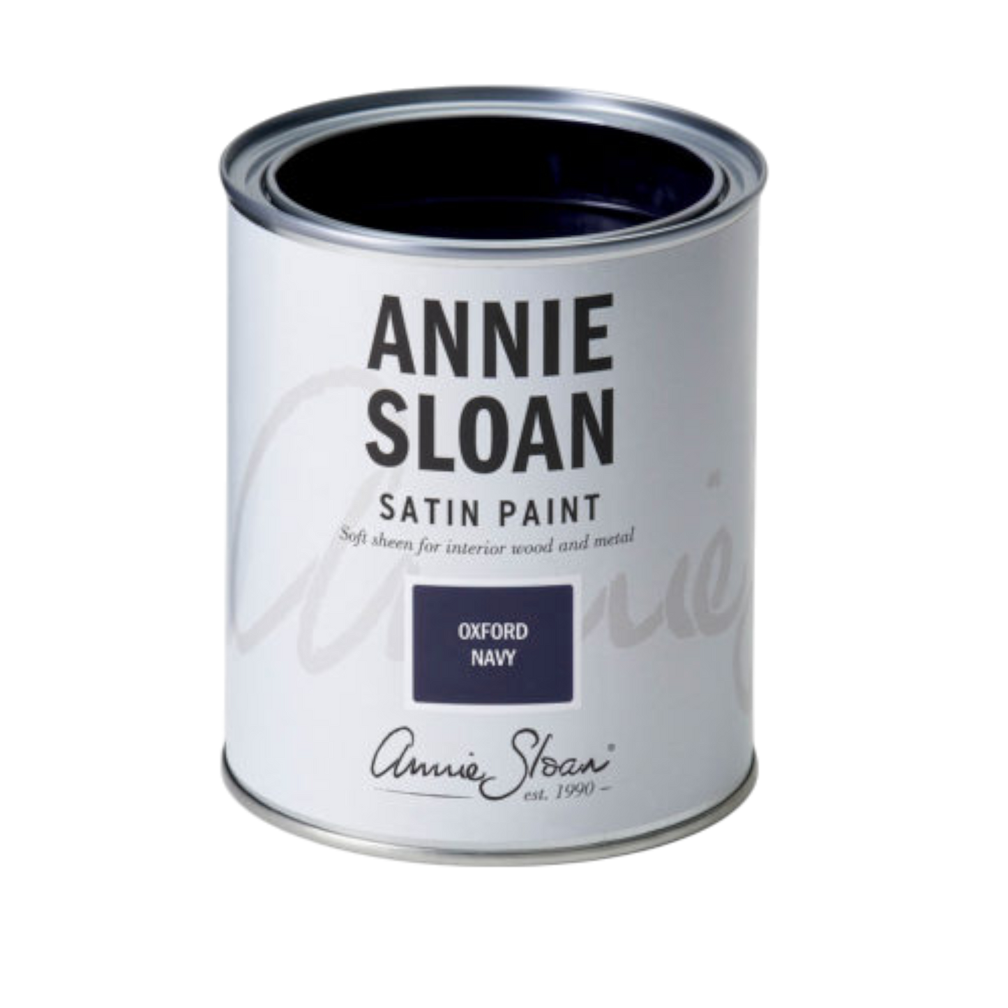 Oxford Navy Satin Paint Annie Sloan 750ml azul marino intenso pintura satinada decorativa