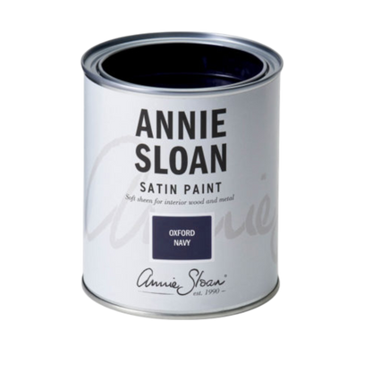 Oxford Navy Satin Paint Annie Sloan 750ml azul marino intenso pintura satinada decorativa