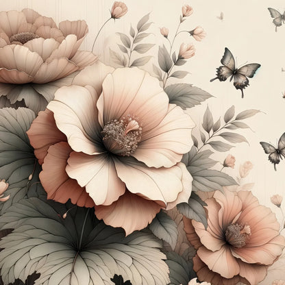 Papel decoupage Peach Petals de Mint by Michelle para restauración de muebles 