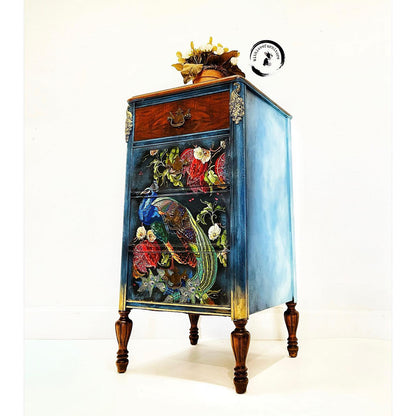 Peacock - Mint by Michelle Decoupage-Papier